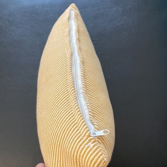 Golden Yellow Diagonal Stripe Perfect Size Pillow 8 x 16 NEW - Picture 5 of 11